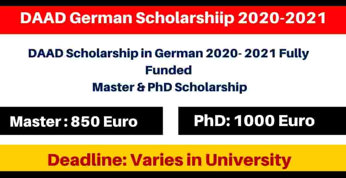 DAAD Scholarship Programme in Germany for Postgraduate